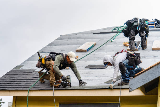 Professional Gutter Installation technician working in Thornton, PA